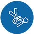 Hair and Beauty icon - scissors and brush
